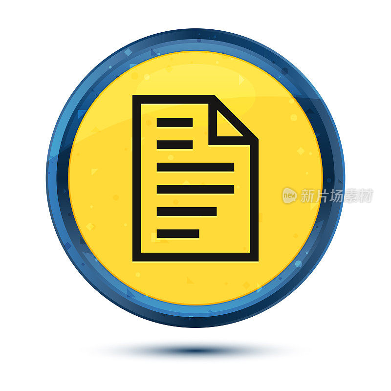 Page icon fancy yellow round button illustration